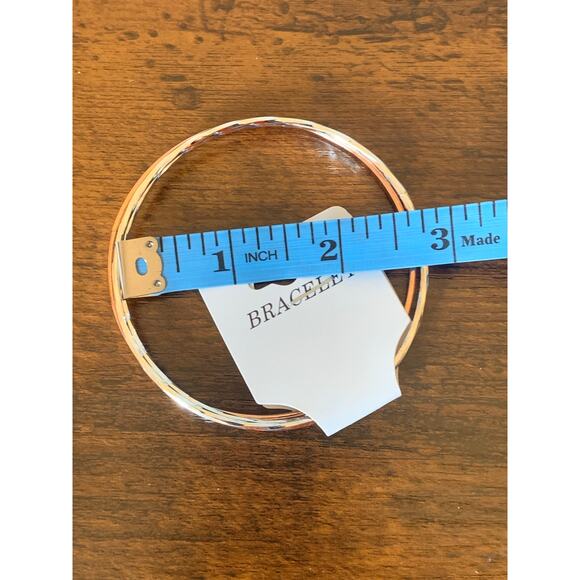 Bangle Bracelets Set of Three One Copper & Two Silver New with tag - Picture 4 of 5